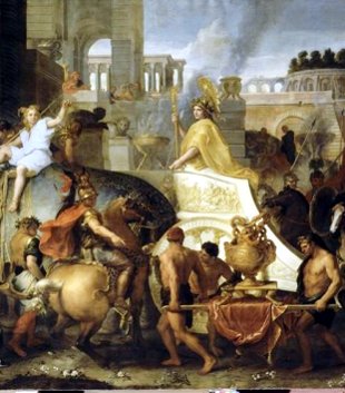 L’entrée d’Alexandre le Grand dans Babylone – Charles Le Brun – 1665 [détail] – Musée du Louvre