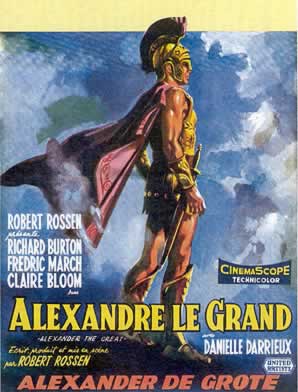 Affiche du film ‘Alexandre le Grand’ de Robert Rossen, avec Richard Burton dans le rôle-titre