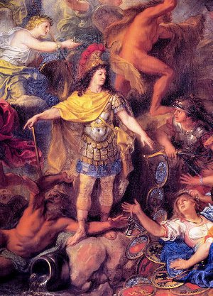 Louis XIV en Alexandre le Grand - Charles Le Brun