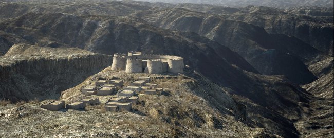 Reconstruction du  fort de Kurgansol près Baysun en Transoxiane