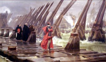 Richelieu au siège de La Rochelle - Henri Motte - 1847
