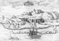 Jaffa au début du XVIIe siècle -Gravure extraite de la ’Relation journalière du voyage au Levant’ par Henry de Beauvau -1615