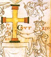 Charlemagne arrivant à Rome avec son fils Louis