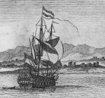 Navire marchand du début du XVIIIe siècle, arrivant à Messine