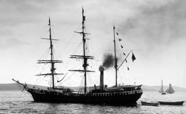 Le trois-mâts barque mixte voile/vapeur SS Southern Cross