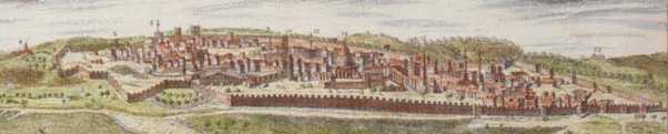 Vue de Jérusalem par Cornelius de Bruyn - 1698