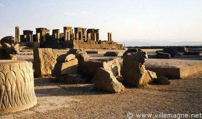 Ruines du palais de Darius à Persépolis