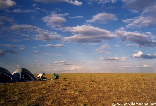 Campement dans le désert de Gobi