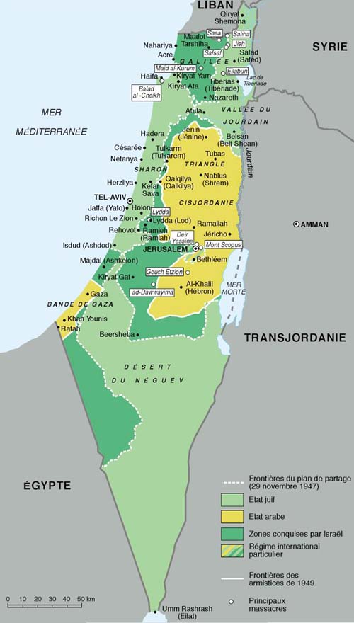 Le partage de la Palestine de 1947à 1949