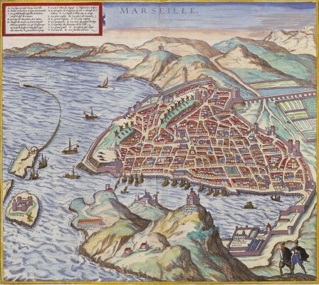 Vue de Marseille par Braun et Hogenberg - Civitates Orbis Terrarum - 1575