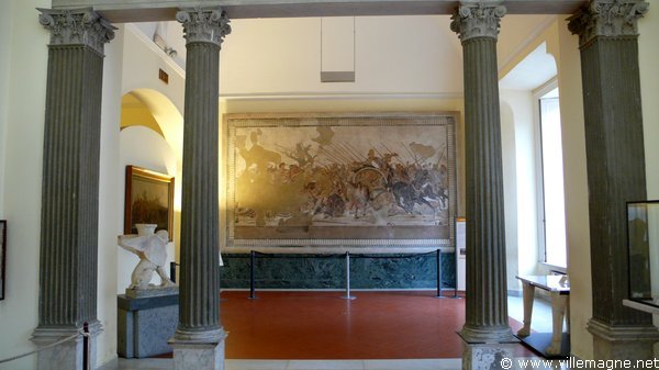 Mosaïque d’Alexandre le Grand à la bataille d’Arbèles - retrouvée dans la maison du Faune à Pompéi - Musée archéologique de Naples