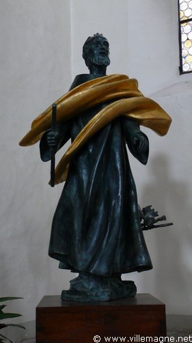 Statue de saint Colomban au monastère de saint Colomban à Bobbio