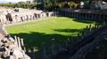 La caserne des gladiateurs à Pompéi, derrière le grand théâtre