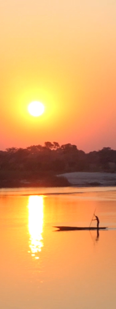 Coucher desoleil sur le fleuve Zambèze